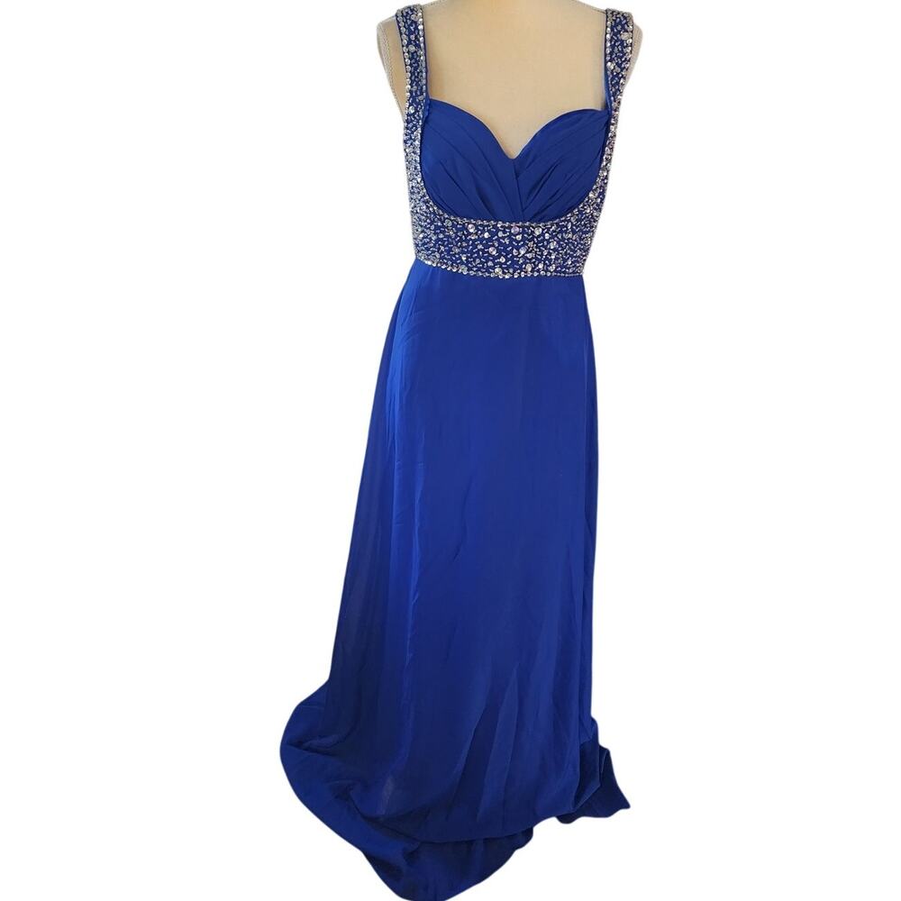 Royal Blue A-Line Sweetheart Sequins and Pleats Prom Dance Formal Dress 8/10